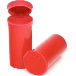 13 Dram Red Opaque Plastic Pop Top Container, 315/cs