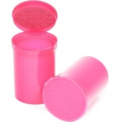 30 Dram Pink Opaque Plastic Pop Top Container, 150/cs