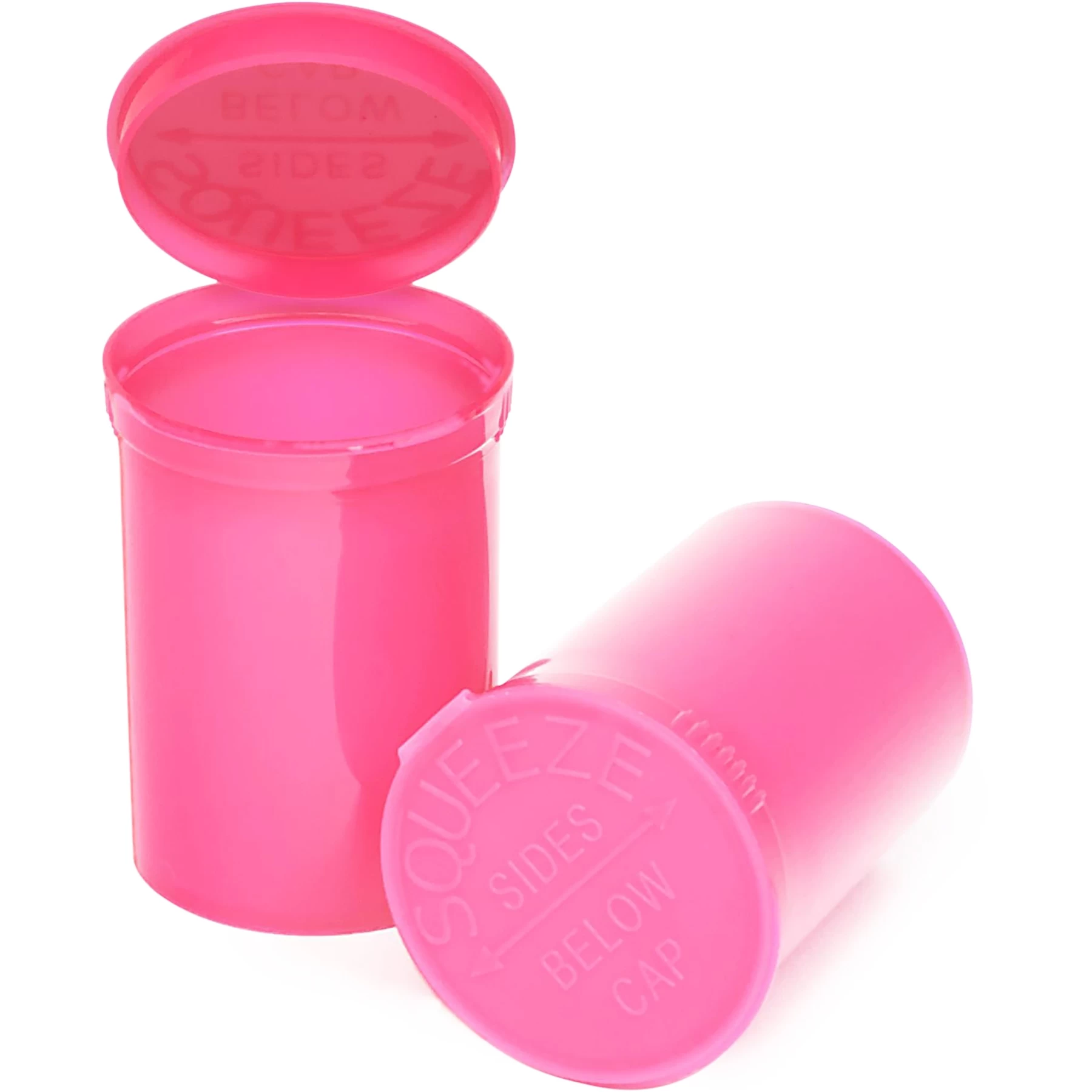 30 Dram Pink Opaque Plastic Pop Top Container, 150/cs 3 30 Dram Pink Opaque Plastic Pop Top Container, 150/cs