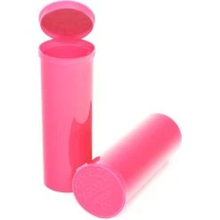 60 Dram Pink Opaque Plastic Pop Top Container, 75/cs