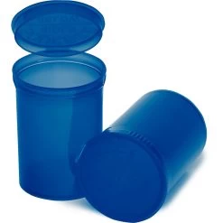 30 Dram Blue Plastic Pop Top Container, 150/cs