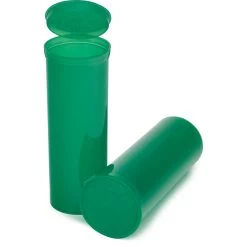 60 Dram Green Plastic Pop Top Container, 75/cs