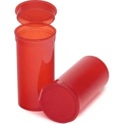 13 Dram Red Plastic Pop Top Container, 315/cs