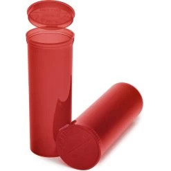 60 Dram Red Plastic Pop Top Container, 75/cs