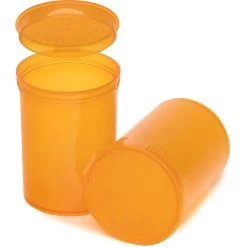 30 Dram Amber Plastic Pop Top Container, 150/cs