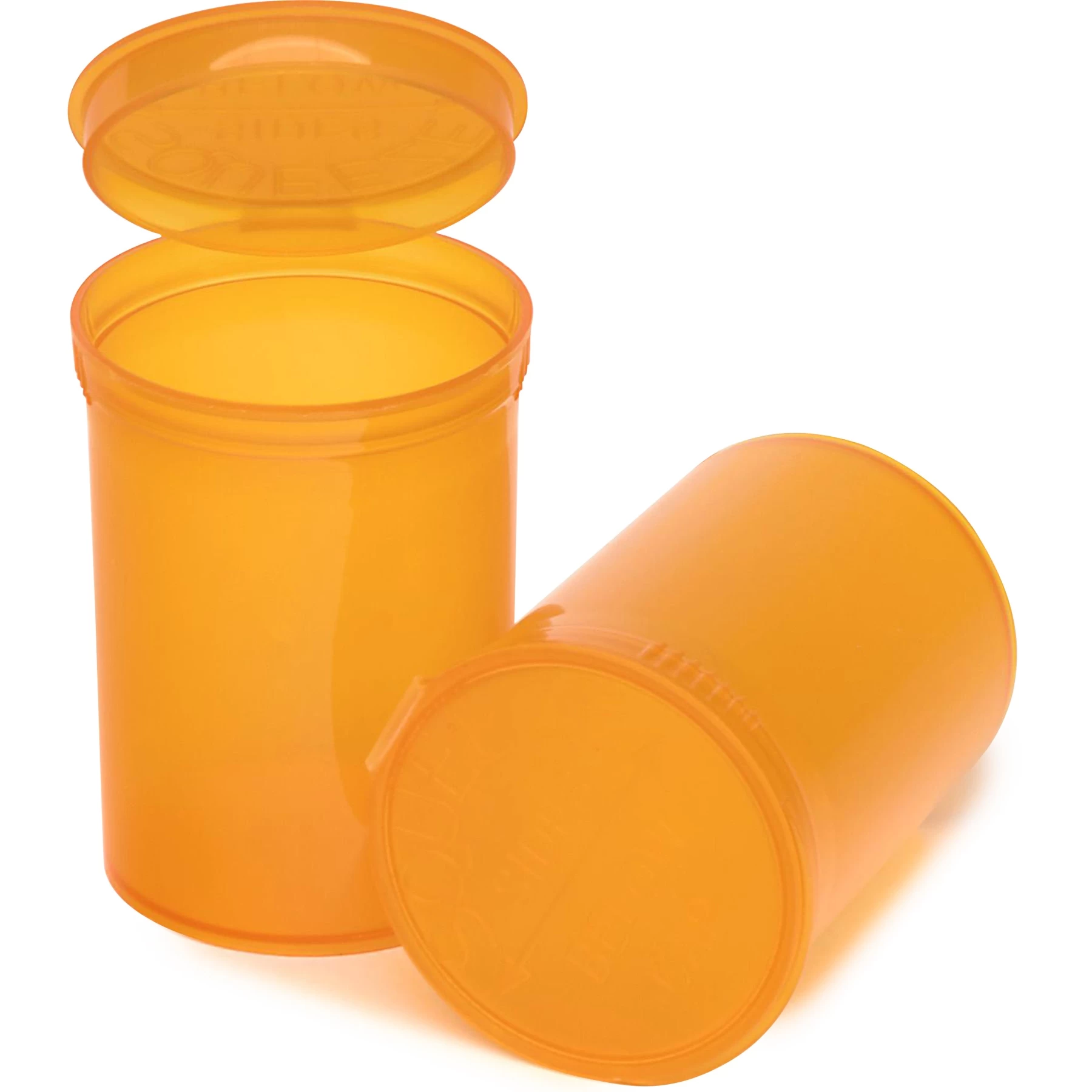 30 Dram Amber Plastic Pop Top Container, 150/cs 3 30 Dram Amber Plastic Pop Top Container, 150/cs