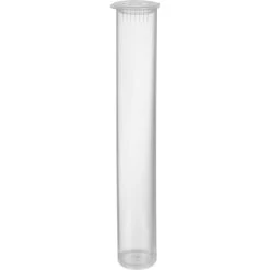 4.5" Clear Plastic Pop Top Pre Roll Tube, Child Resistant Cap -container 68bv86 3