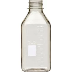1L Clear Polycarbonate Plastic Square Media Bottle W/Cap, 24/cs (Corning® #431433) -container 68w433 2