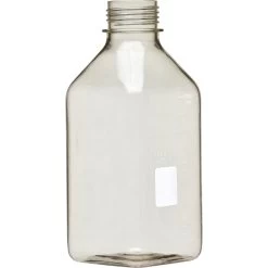 1L Clear Polycarbonate Plastic Square Media Bottle W/Cap, 24/cs (Corning® #431433) -container 68w433 4