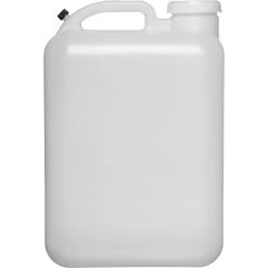 5 Gallon (20L) Natural Plastic Tight Head Container W/Cap, 70mm (8TPI), Closed Vent Stem