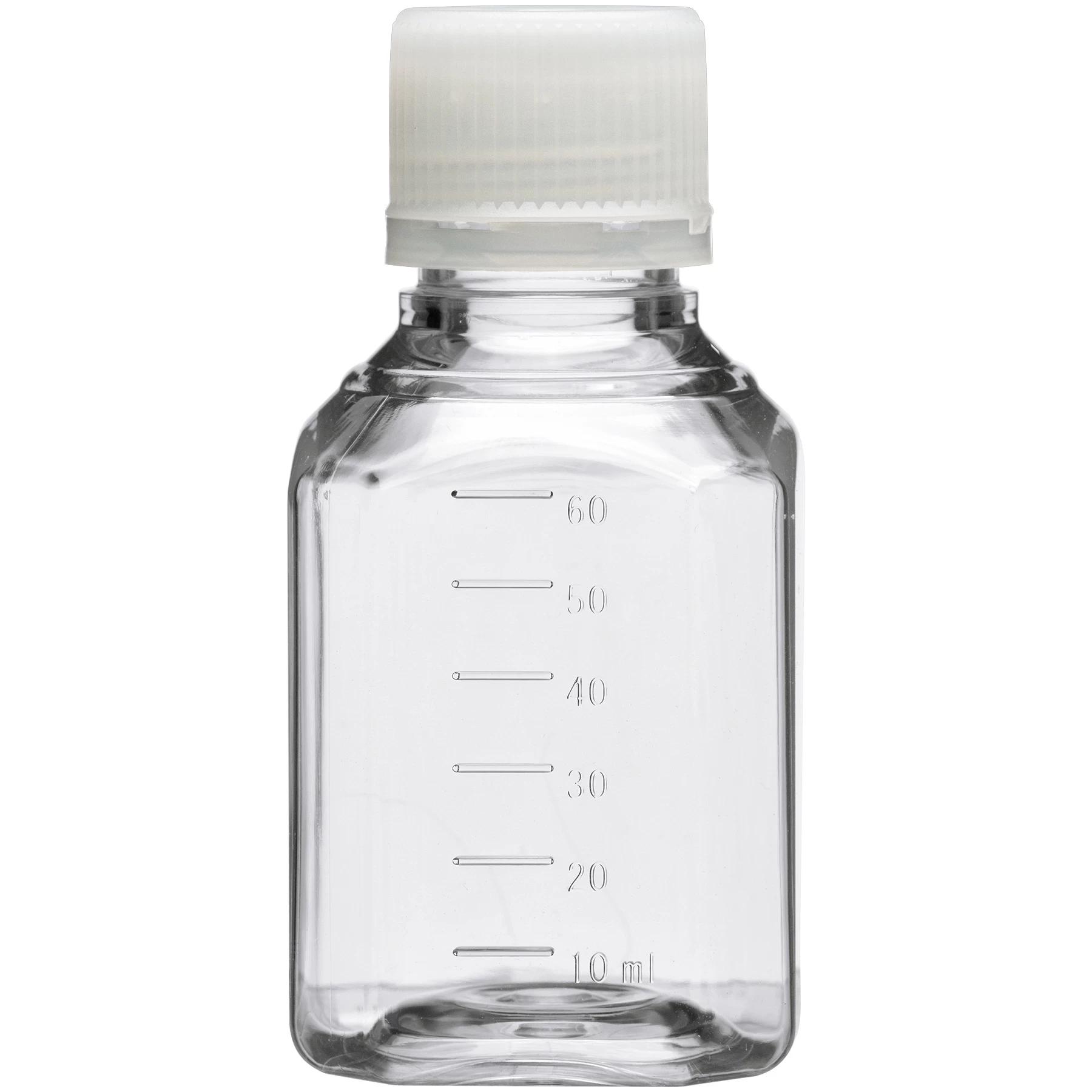 60ml Clear PET Plastic Octagonal Media Bottle W/Cap, Sterile, 96/cs (Corning® #431730) 3 60ml Clear PET Plastic Octagonal Media Bottle W/Cap, Sterile, 96/cs (Corning® #431730)
