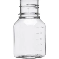 125ml Clear PET Plastic Octagonal Media Bottle W/Cap, Sterile, 48/cs (Corning® #431731) -container 68w731 4