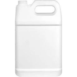 1 Gallon Fluorinated Level 5 White HDPE Plastic F-Style Bottle, 38mm 38-400, 140 Grams