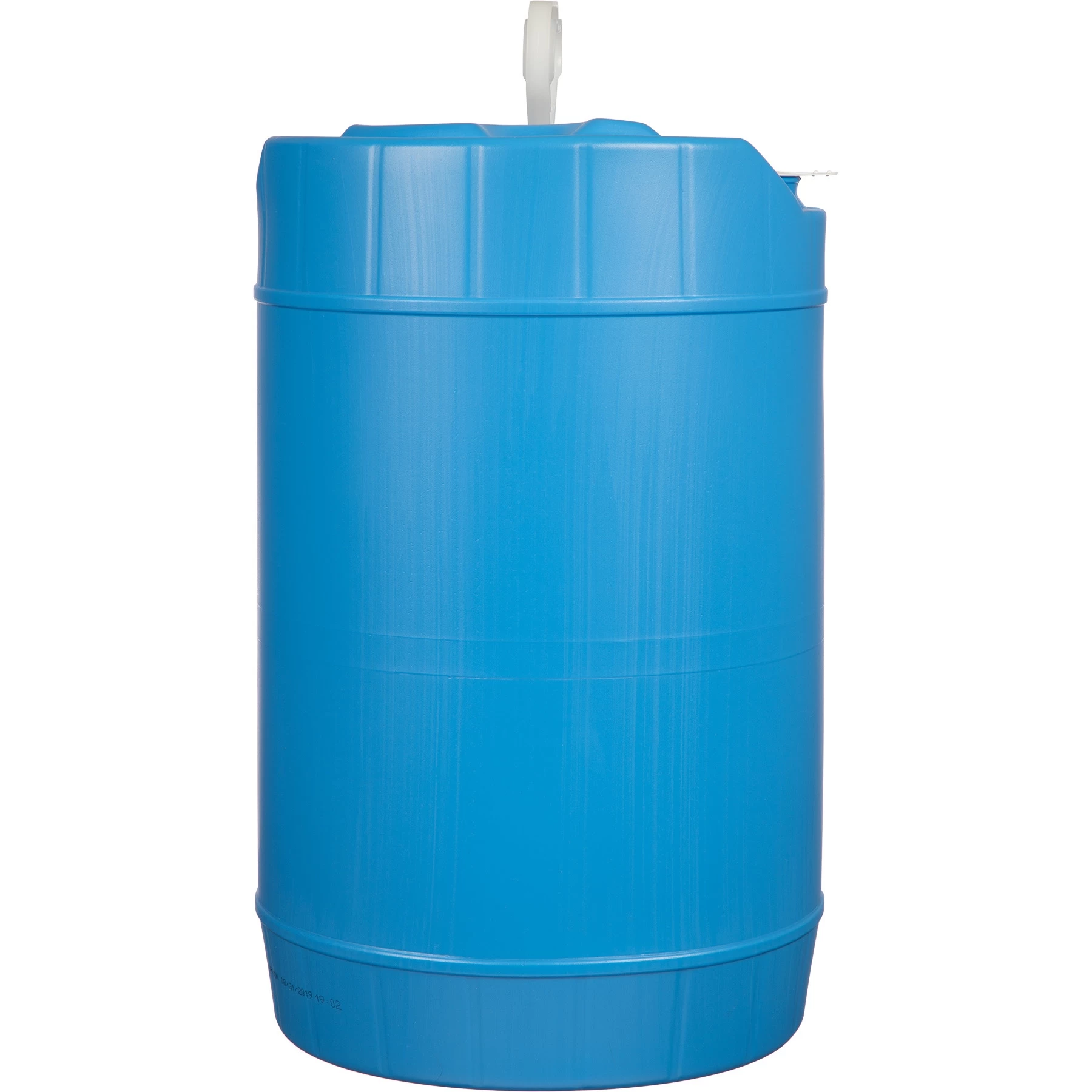 6 Gallon (22 L) Round Blue HDPE Plastic Tight Head Container, Rieke Opening, Vent, UN Rated - Image 3