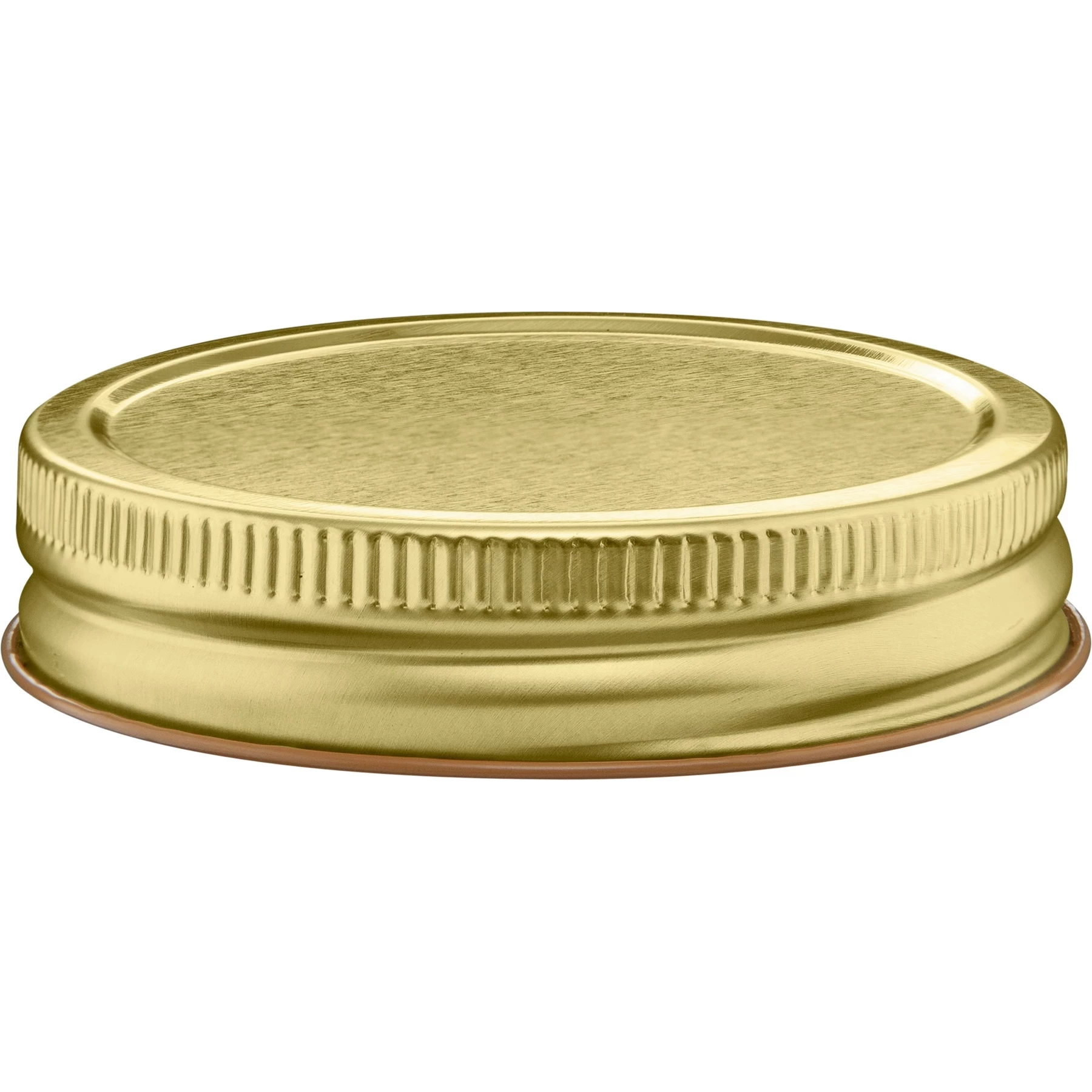 14 Oz. Clear Glass Mayo Jar W/ Gold Metal Cap W/ Plastisol Liner, 70mm 70G-450 - Image 5