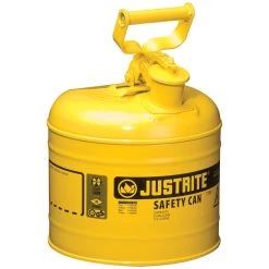 2 Gallon, Type I Safety Can W/Self-Close Lid For Flammables, Yellow