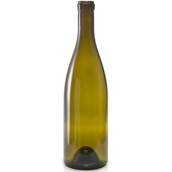 750 Ml Antique Green Andante Burgundy Wine Bottles, Punted, Cork, 3.204" Dia., 12/cs 3 750 Ml Antique Green Andante Burgundy Wine Bottles, Punted, Cork, 3.204" Dia., 12/cs