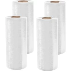 80 Gauge - 15" X 1500' Clear Cast Stretch Wrap Film, 4/pk