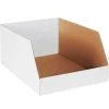 18" X 24" X 12" White Corrugated Open Top Bin Box -container 81bo92 1 1