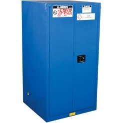 ChemCor® Lined Hazardous Material Safety Cabinet, 60 Gallon, S/C Doors, Royal Blue