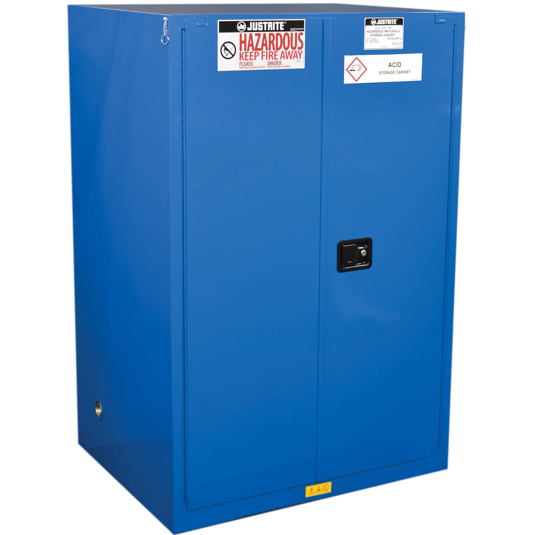 Sure-Grip® EX Hazardous Material Safety Cabinet, 90 Gallon, S/C Doors, Royal Blue 3 Sure-Grip® EX Hazardous Material Safety Cabinet, 90 Gallon, S/C Doors, Royal Blue