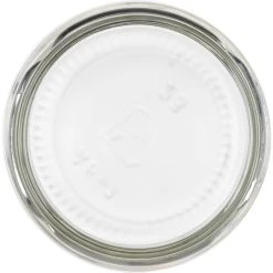8 Oz. Clear Glass Mayo Jar W/ Gold Metal Lug Cap W/ Plastisol Liner, 58mm 58-2020 -container 8oz clear glass mayo jar 58mm 58 2020 99g623 3