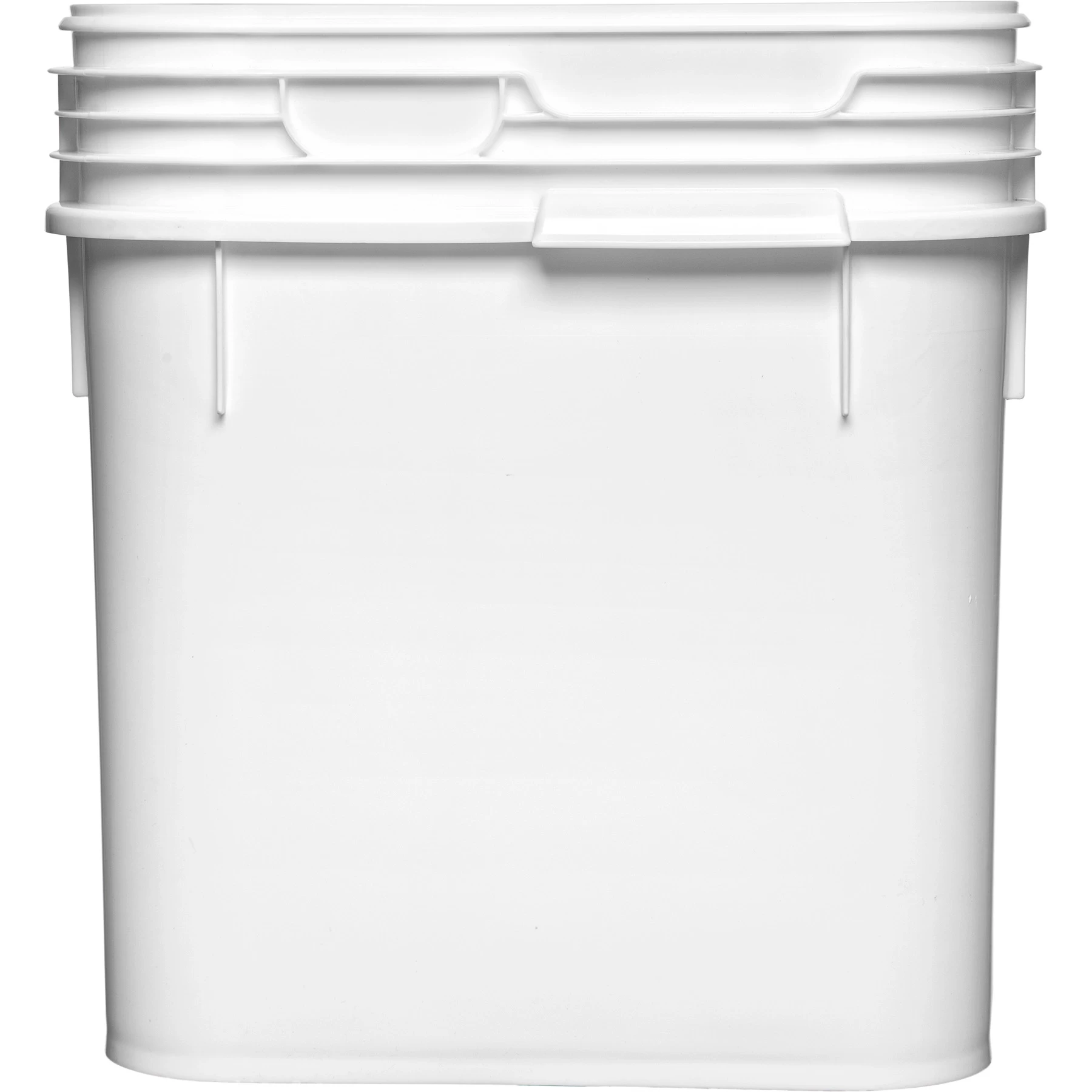 9 Gallon White Square Plastic Pail 4 9 Gallon White Square Plastic Pail - Image 2