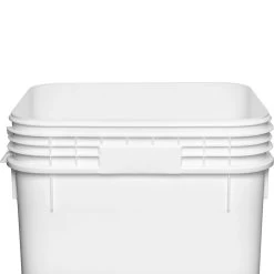 9 Gallon White Square Plastic Pail 10 9 Gallon White Square Plastic Pail -container 9 gallon white square plastic pail 56wmk9 4