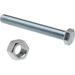 5/8" X 5" Zinc Plated Hex Bolt And Nut For IBC Lid Clamp Ring (Set Of 10)