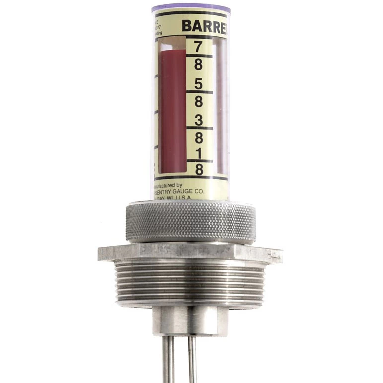 Stainless Steel Liquid Level Gauge, 30 Gallon Drums, 2" NPT, For Aggressive Liquids 4 Stainless Steel Liquid Level Gauge, 30 Gallon Drums, 2" NPT, For Aggressive Liquids - Image 2