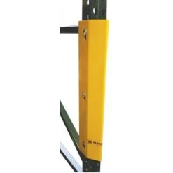 12"H Yellow Steel Bolt On Post Protector W/ 2 Bolt Holes