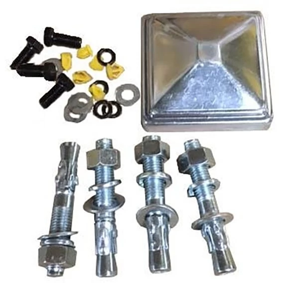 43" Heavy Duty Double Rail Post, Center Column, Yellow, 13 Gauge Steel 4 43" Heavy Duty Double Rail Post, Center Column, Yellow, 13 Gauge Steel - Image 2