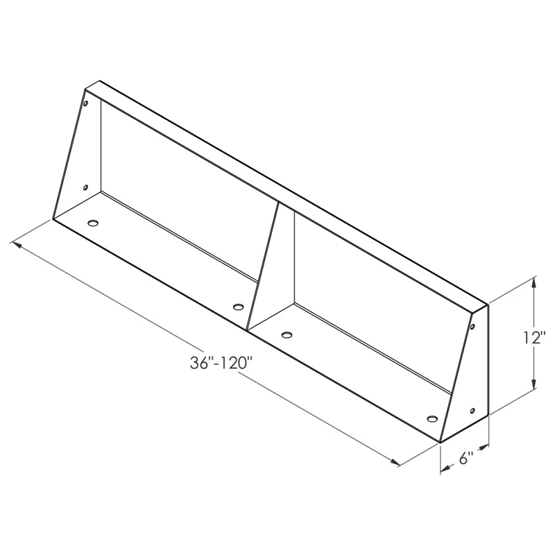 3' Yellow Steel Floor Mount Barrier 5 3' Yellow Steel Floor Mount Barrier - Image 3