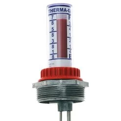 Therma™ Stainless Steel Liquid Level Gauge For 180 Gallon IBC Tank, 2" NPT (H-2-23-S1) -container h s1 therma liquid level tank gauge top 1 1 1