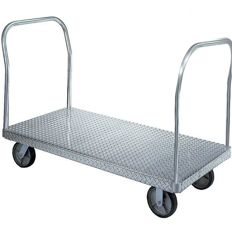 Wesco 30" X 60" Aluminum Platform Truck, Smooth, 8" X 2" Polyurethane Casters, 3,000 Lb. Capacity 8 Wesco 30" X 60" Aluminum Platform Truck, Smooth, 8" X 2" Polyurethane Casters, 3,000 Lb. Capacity - Image 6