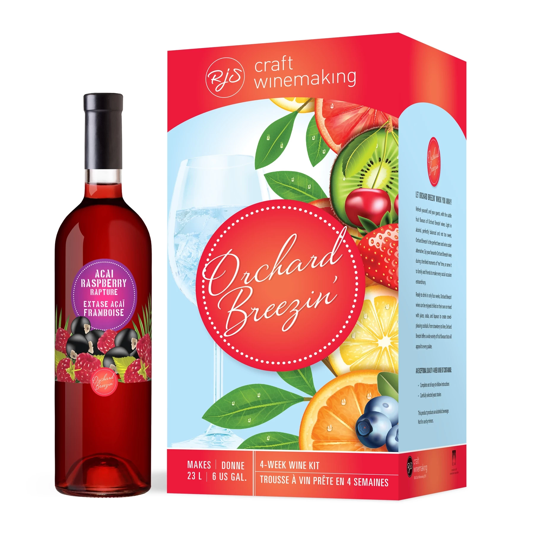 Acai Raspberry Rapture Wine Kit - Orchard Breezin' (2-Pack) 3 Acai Raspberry Rapture Wine Kit - Orchard Breezin' (2-Pack)