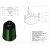 Green Metal Receptacle 6 Pedestal For Trash Receptacles 1 Green Metal Receptacle 6 Pedestal For Trash Receptacles -container p 9001 drawing 1