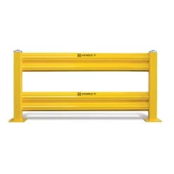 5' Heavy Duty Safety Guard Rail, Yellow, 13 Gauge Steel -container rail system long 5