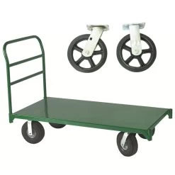 Wesco 27" X 54" Steel Platform Truck, 8" X 2" Rubber Casters, 2,300 Lb. Capacity