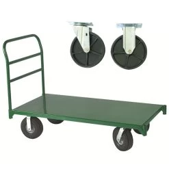 Wesco 27" X 54" Steel Platform Truck, 6" X 1.375" Polyolefin Casters, 1,600 Lb. Capacity