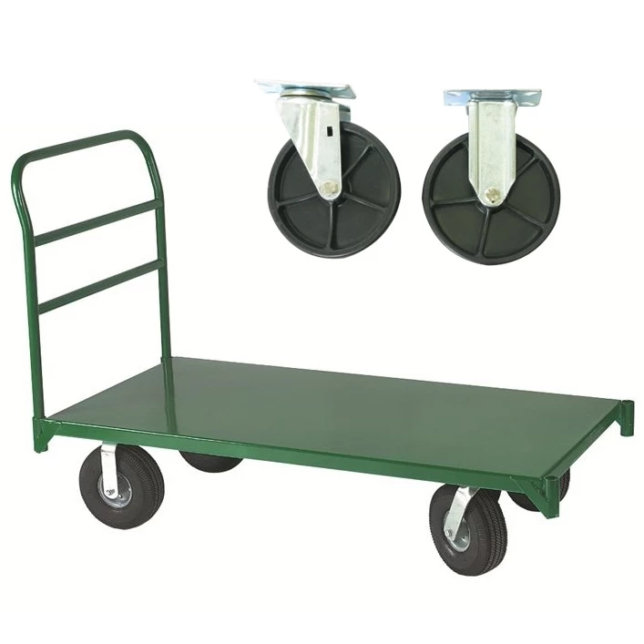 Wesco 27" X 54" Steel Platform Truck, 6" X 1.375" Polyolefin Casters, 1,600 Lb. Capacity 3 Wesco 27" X 54" Steel Platform Truck, 6" X 1.375" Polyolefin Casters, 1,600 Lb. Capacity