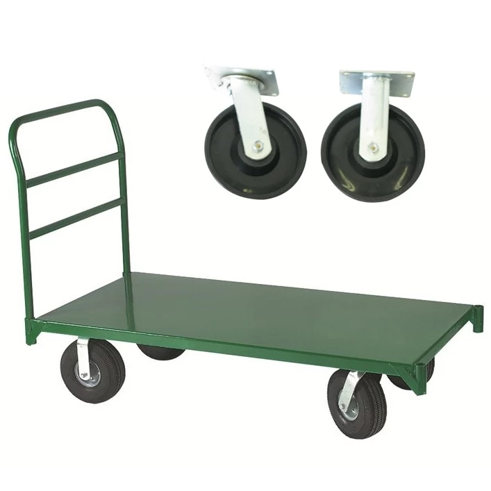 Wesco 30" X 48" Steel Platform Truck, 8" X 2" Polyolefin Casters, 2,500 Lb. Capacity 3 Wesco 30" X 48" Steel Platform Truck, 8" X 2" Polyolefin Casters, 2,500 Lb. Capacity