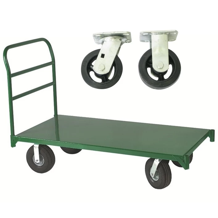 Wesco 30" X 60" Steel Platform Truck, 5" X 2" Rubber Casters, 1,600 Lb. Capacity 3 Wesco 30" X 60" Steel Platform Truck, 5" X 2" Rubber Casters, 1,600 Lb. Capacity