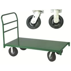 Wesco 30" X 60" Steel Platform Truck, 6" X 2" Rubber Casters, 1,800 Lb. Capacity