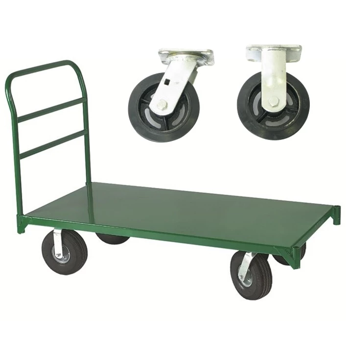 Wesco 30" X 60" Steel Platform Truck, 6" X 2" Rubber Casters, 1,800 Lb. Capacity 3 Wesco 30" X 60" Steel Platform Truck, 6" X 2" Rubber Casters, 1,800 Lb. Capacity