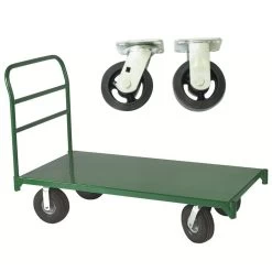 Wesco 36" X 72" Steel Platform Truck, 5" X 2" Rubber Casters, 1,600 Lb. Capacity