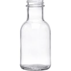 8 Oz. Clear Glass Stout Bottle, 38mm 38-405, 12/cs -container s a0008 200c1c 2