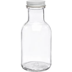 8 Oz. Clear Glass Stout Bottle, 38mm 38-405, 12/cs -container s a0008 200c1c 7