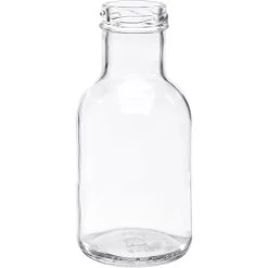 8 Oz. Clear Glass Stout Bottle, 38mm 38-2000, 12/cs