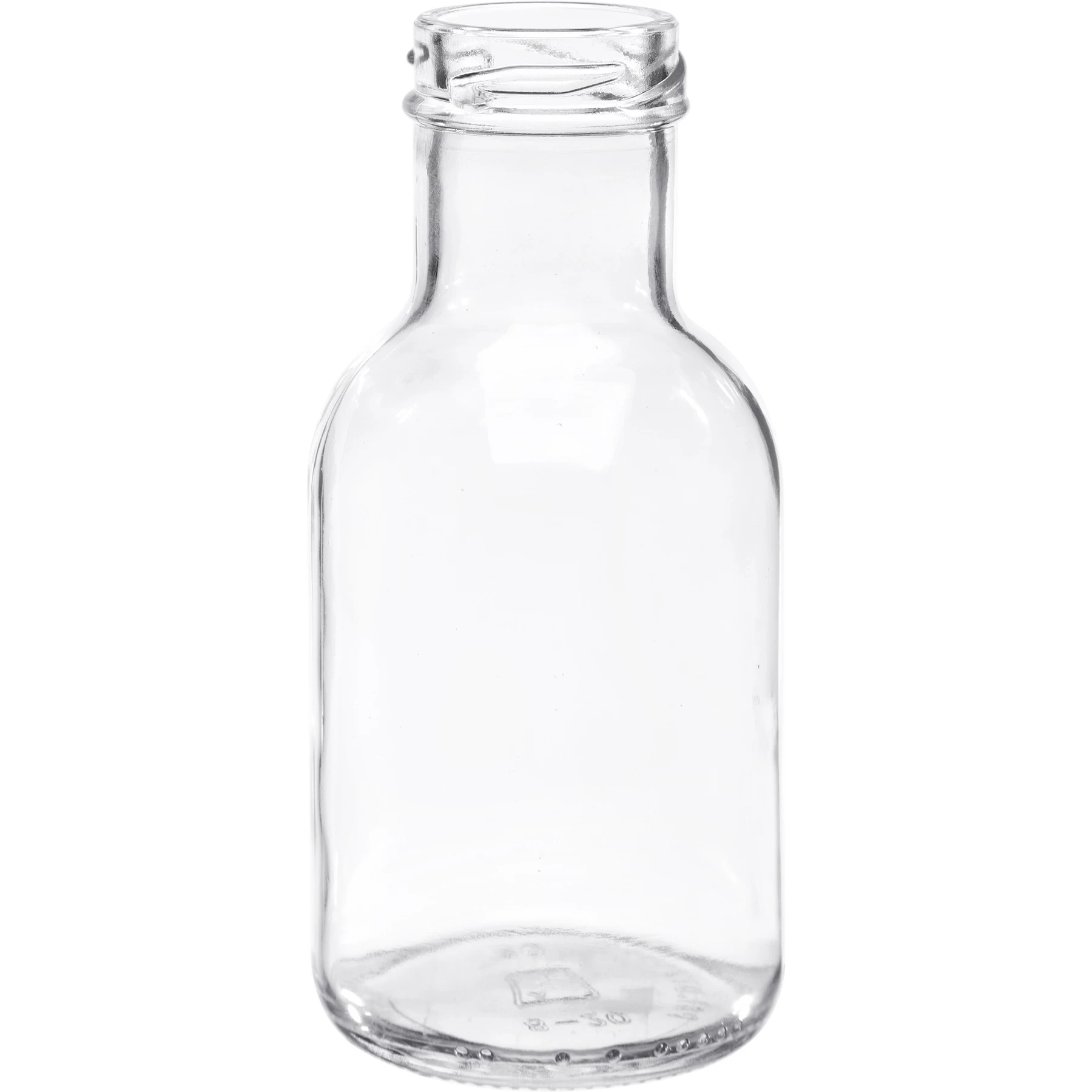 8 Oz. Clear Glass Stout Bottle, 38mm 38-2000, 12/cs 3 8 Oz. Clear Glass Stout Bottle, 38mm 38-2000, 12/cs